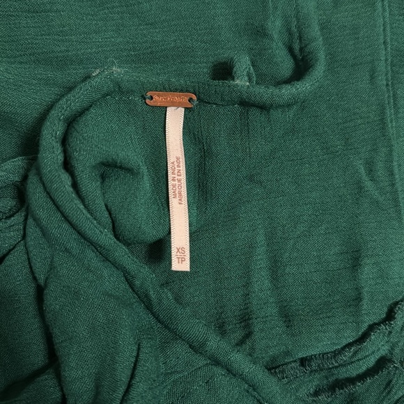FREE PEOPLE LILLE DRESS XS GREEN - Picture 5 of 7